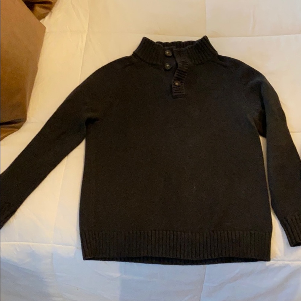 J. Crew Charcoal Gray Quarter Button Sweater